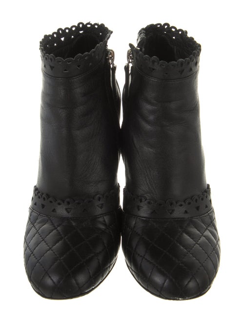Chanel Interlocking CC Logo Leather Boots