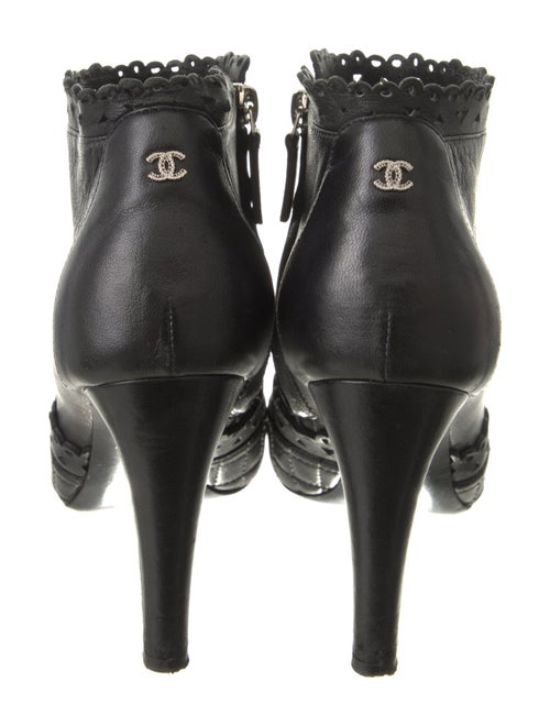 Chanel Interlocking CC Logo Leather Boots