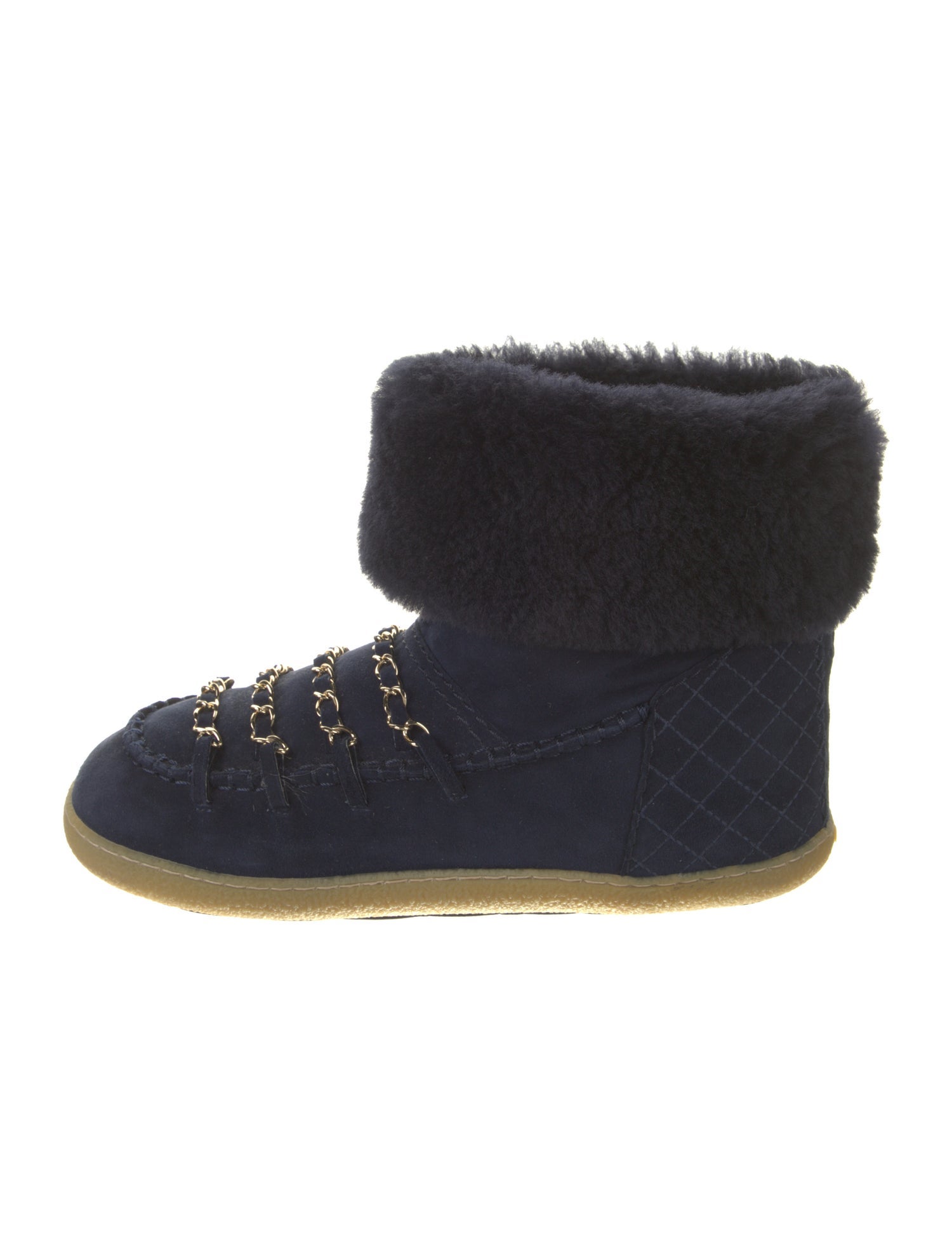 Chanel 2017 Interlocking CC Logo Snow Boots