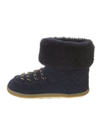 Chanel 2017 Interlocking CC Logo Snow Boots