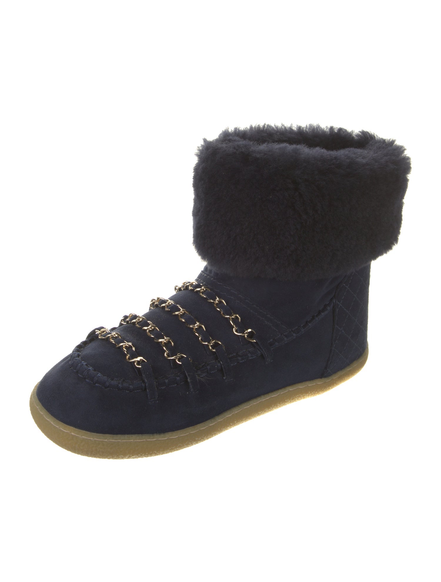 Chanel 2017 Interlocking CC Logo Snow Boots