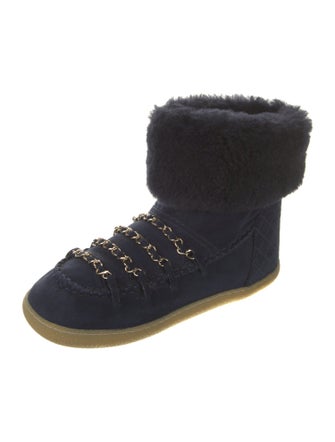 Chanel 2017 Interlocking CC Logo Snow Boots