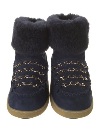 Chanel 2017 Interlocking CC Logo Snow Boots