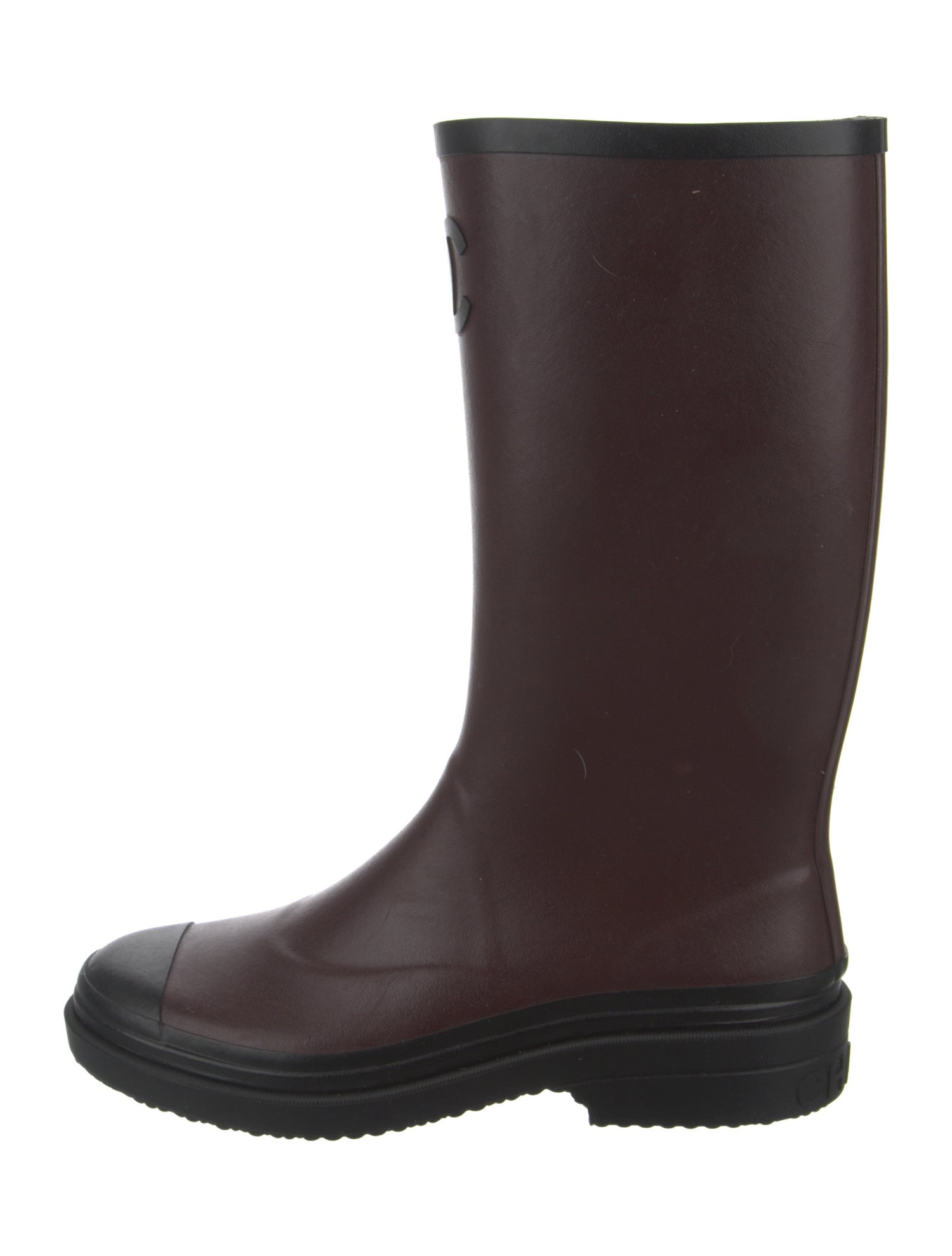 Chanel Interlocking CC Logo Rubber Rain Boots