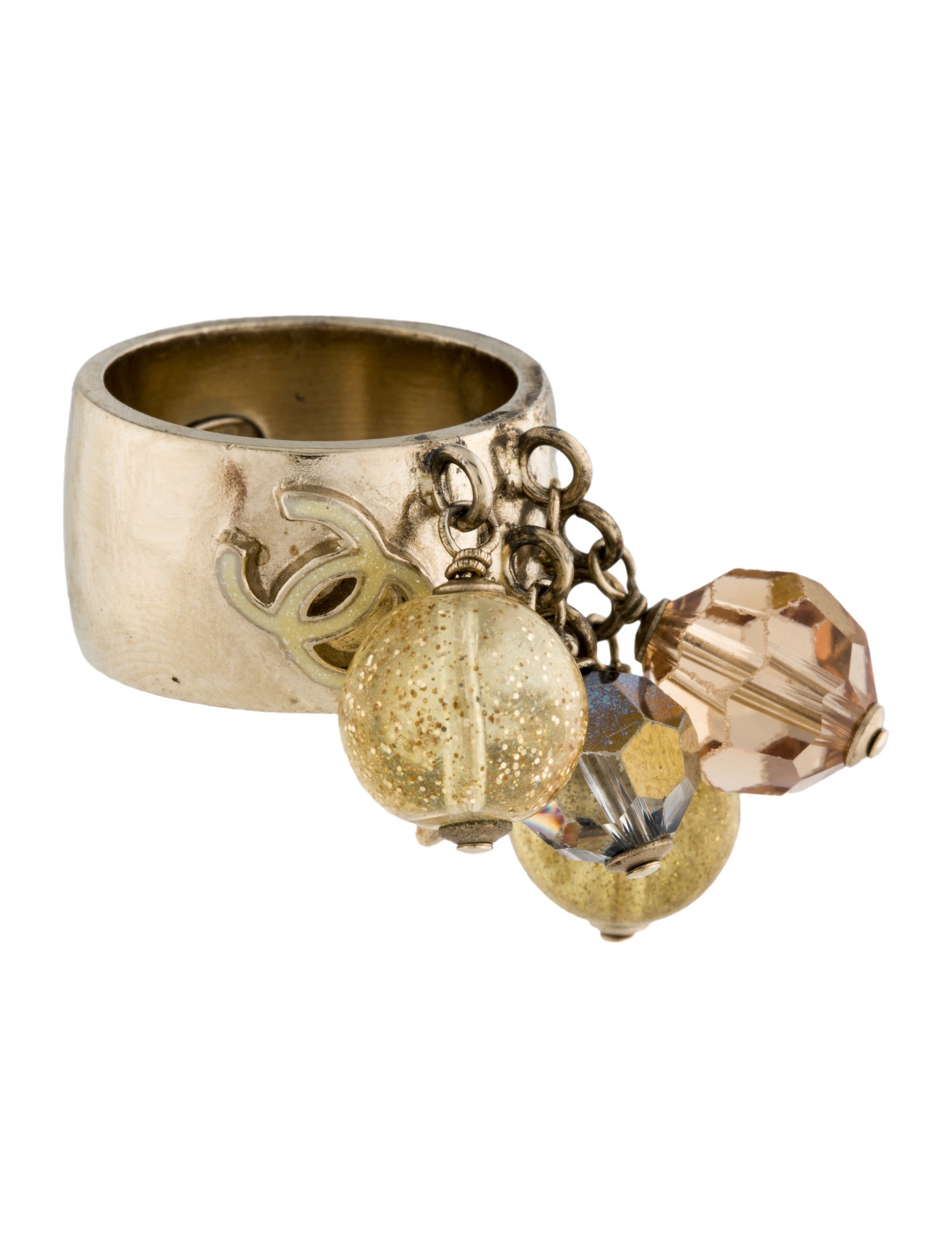 Chanel Crystal & Resin CC Cluster Ring