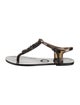 Chanel T-Strap Interlocking CC Logo T-Strap Sandals