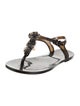 Chanel T-Strap Interlocking CC Logo T-Strap Sandals