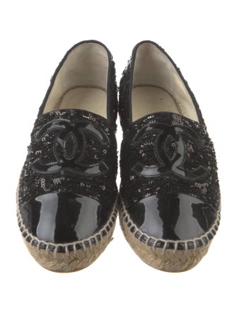 Chanel Interlocking CC Logo Sequins Espadrilles