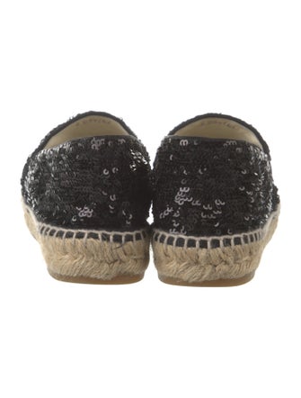 Chanel Interlocking CC Logo Sequins Espadrilles