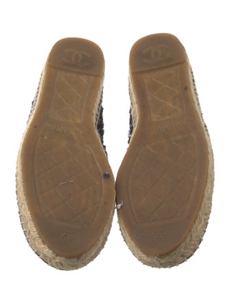 Chanel Interlocking CC Logo Sequins Espadrilles
