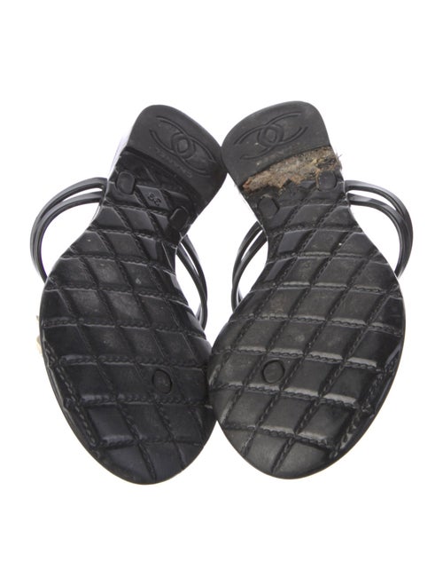 Chanel Interlocking CC Logo Rubber Slides