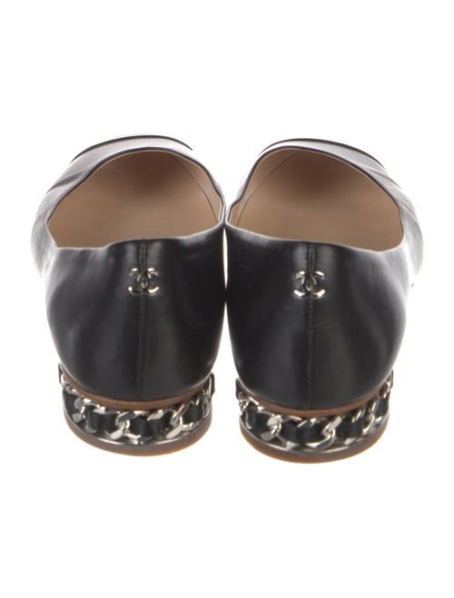 Chanel Interlocking CC Logo Leather Ballet Flats