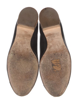 Chanel Interlocking CC Logo Leather Ballet Flats