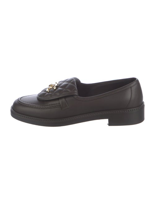 Chanel Interlocking CC Logo Lambskin Loafers