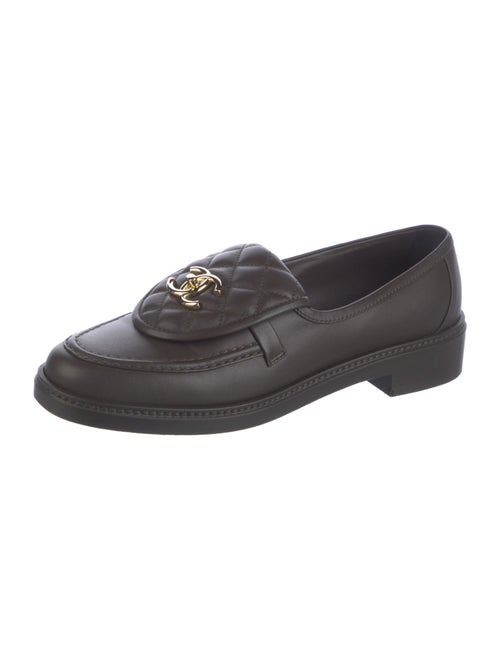 Chanel Interlocking CC Logo Lambskin Loafers