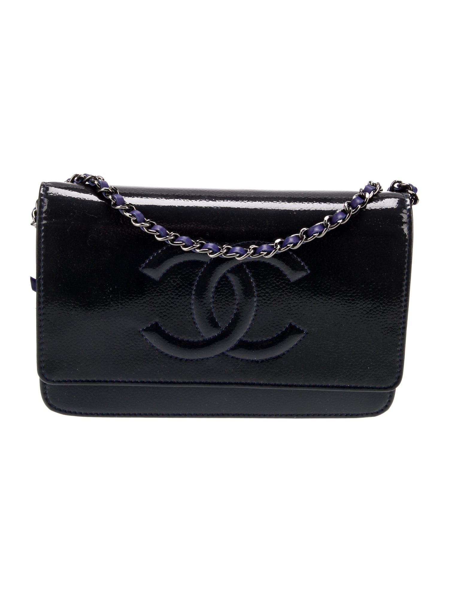 Chanel Patent Timeless Wallet on Chain