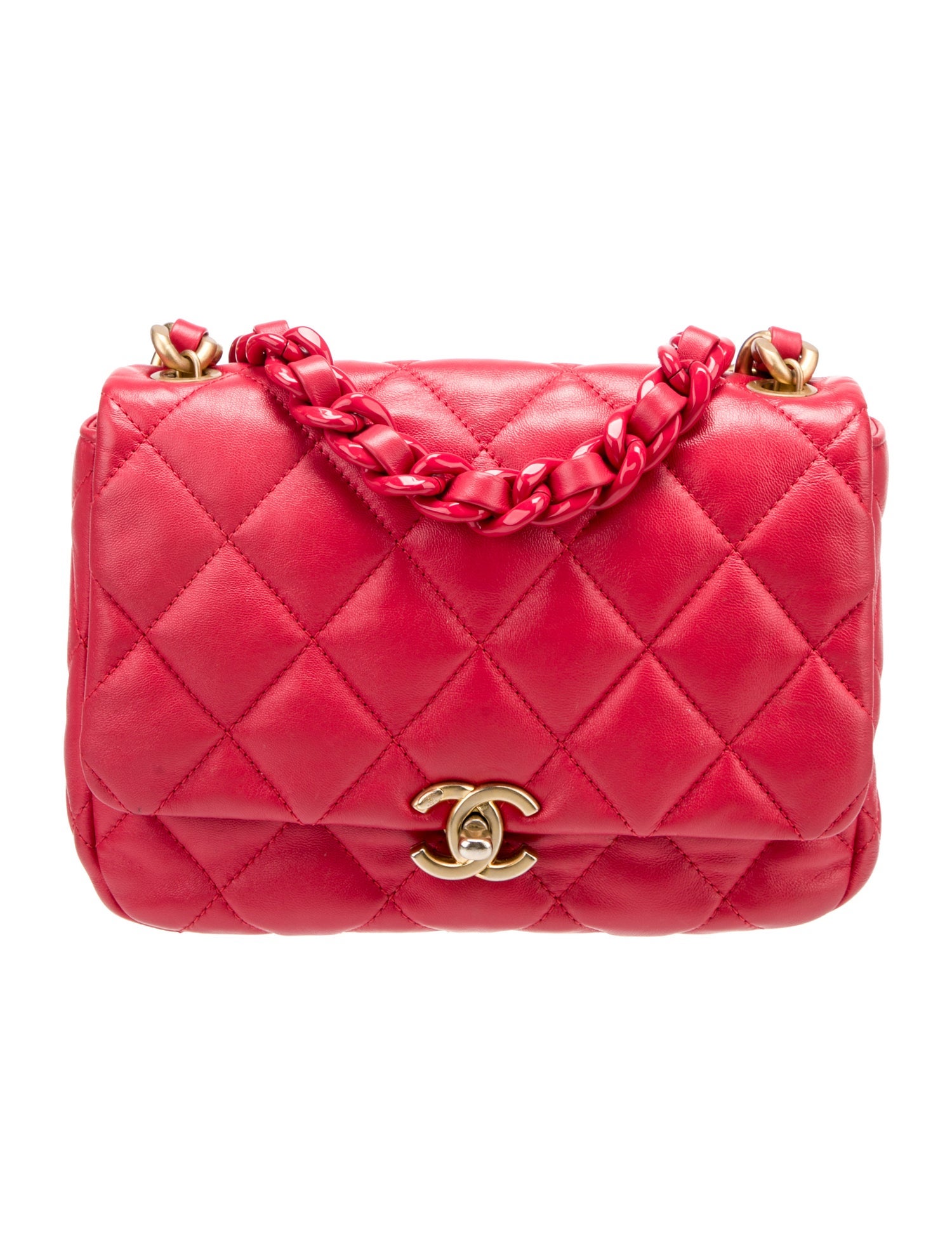 Chanel Small Lacquered Chain Flap Bag