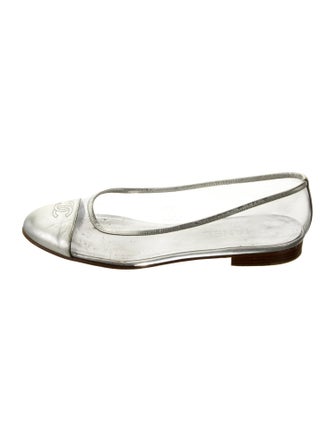 Chanel Interlocking CC Logo PVC Ballet Flats