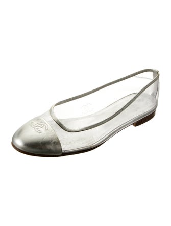 Chanel Interlocking CC Logo PVC Ballet Flats