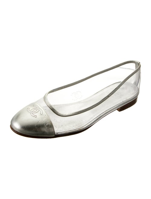 Chanel Interlocking CC Logo PVC Ballet Flats