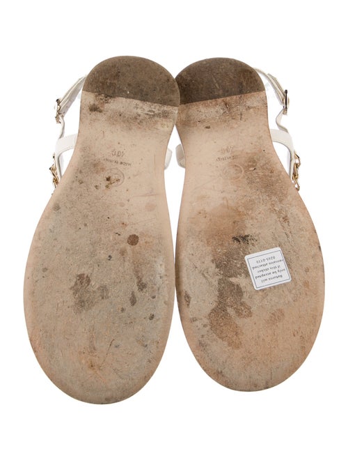 Chanel 2019 Chain-Link Accent T-Strap Sandals