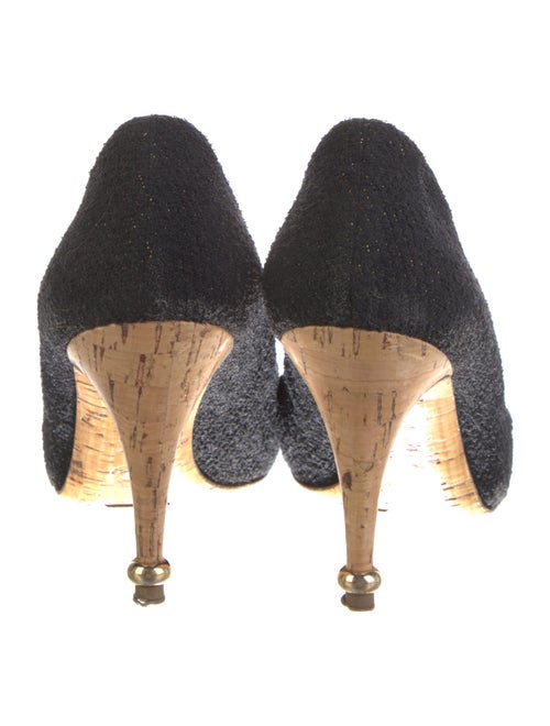 Chanel Interlocking CC Logo Tweed Pumps