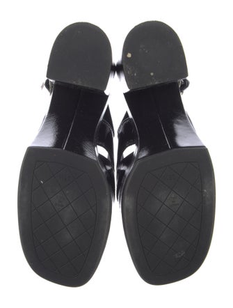 Chanel Interlocking CC Logo Leather Mules