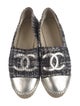 Chanel Interlocking CC Logo Tweed Espadrilles