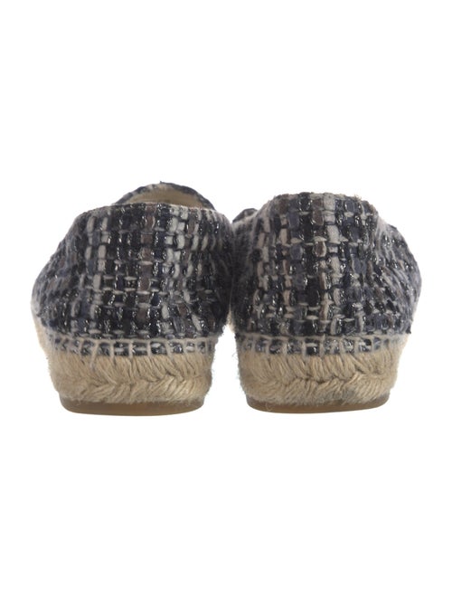 Chanel Interlocking CC Logo Tweed Espadrilles