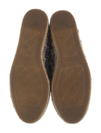 Chanel Interlocking CC Logo Tweed Espadrilles