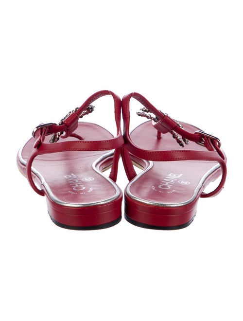 Chanel 2019 Interlocking CC Logo T-Strap Sandals