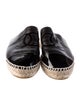 Chanel Interlocking CC Logo Leather Espadrilles
