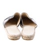 Chanel Interlocking CC Logo Leather Espadrilles