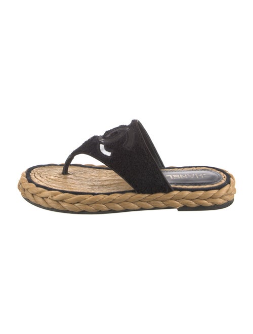 Chanel Interlocking CC Logo Terry Cloth Espadrilles