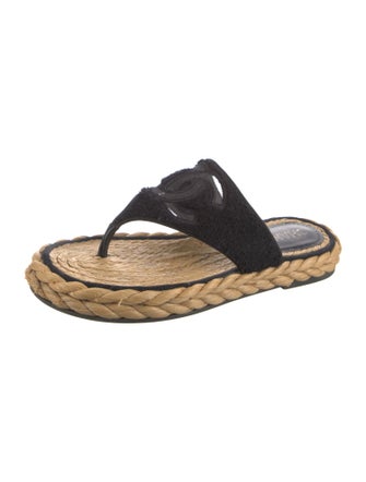 Chanel Interlocking CC Logo Terry Cloth Espadrilles