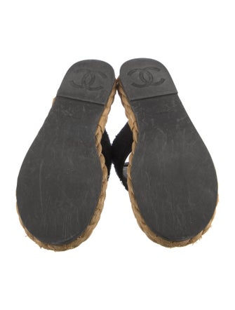 Chanel Interlocking CC Logo Terry Cloth Espadrilles