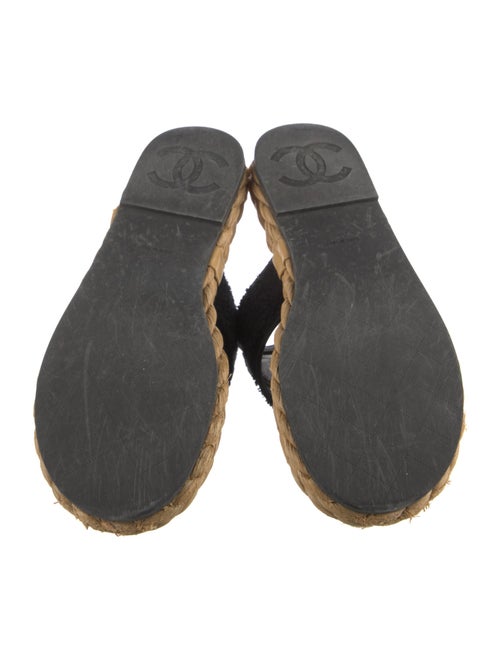 Chanel Interlocking CC Logo Terry Cloth Espadrilles