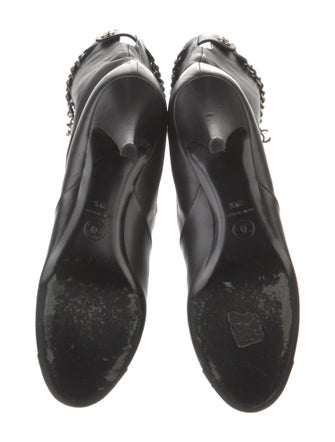 Chanel Interlocking CC Logo Leather Boots