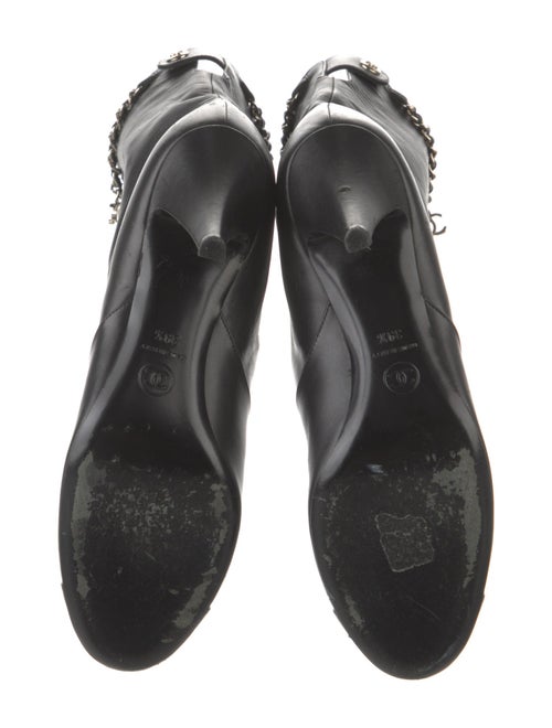 Chanel Interlocking CC Logo Leather Boots