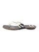 Chanel Interlocking CC Logo Patent Leather Flip Flops