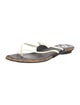 Chanel Interlocking CC Logo Patent Leather Flip Flops