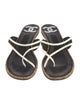 Chanel Interlocking CC Logo Patent Leather Flip Flops