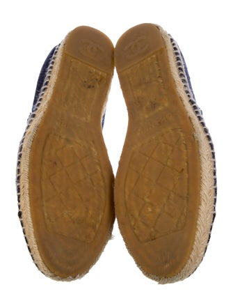 Chanel Interlocking CC Logo Denim Espadrilles