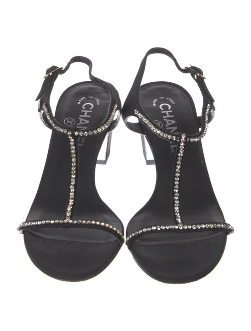 Chanel 2011 Interlocking CC Logo T-Strap Sandals