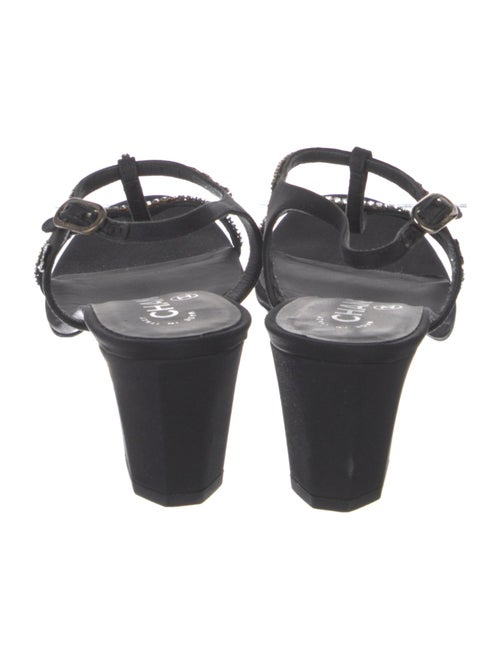 Chanel 2011 Interlocking CC Logo T-Strap Sandals