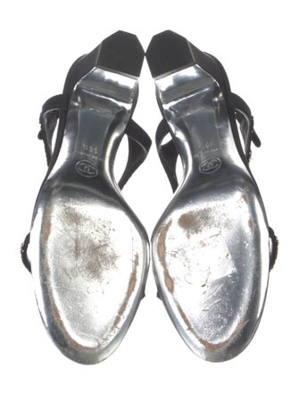 Chanel 2011 Interlocking CC Logo T-Strap Sandals