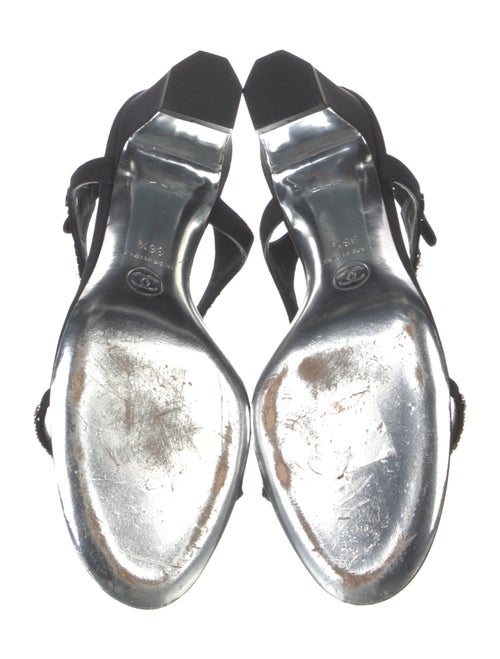 Chanel 2011 Interlocking CC Logo T-Strap Sandals