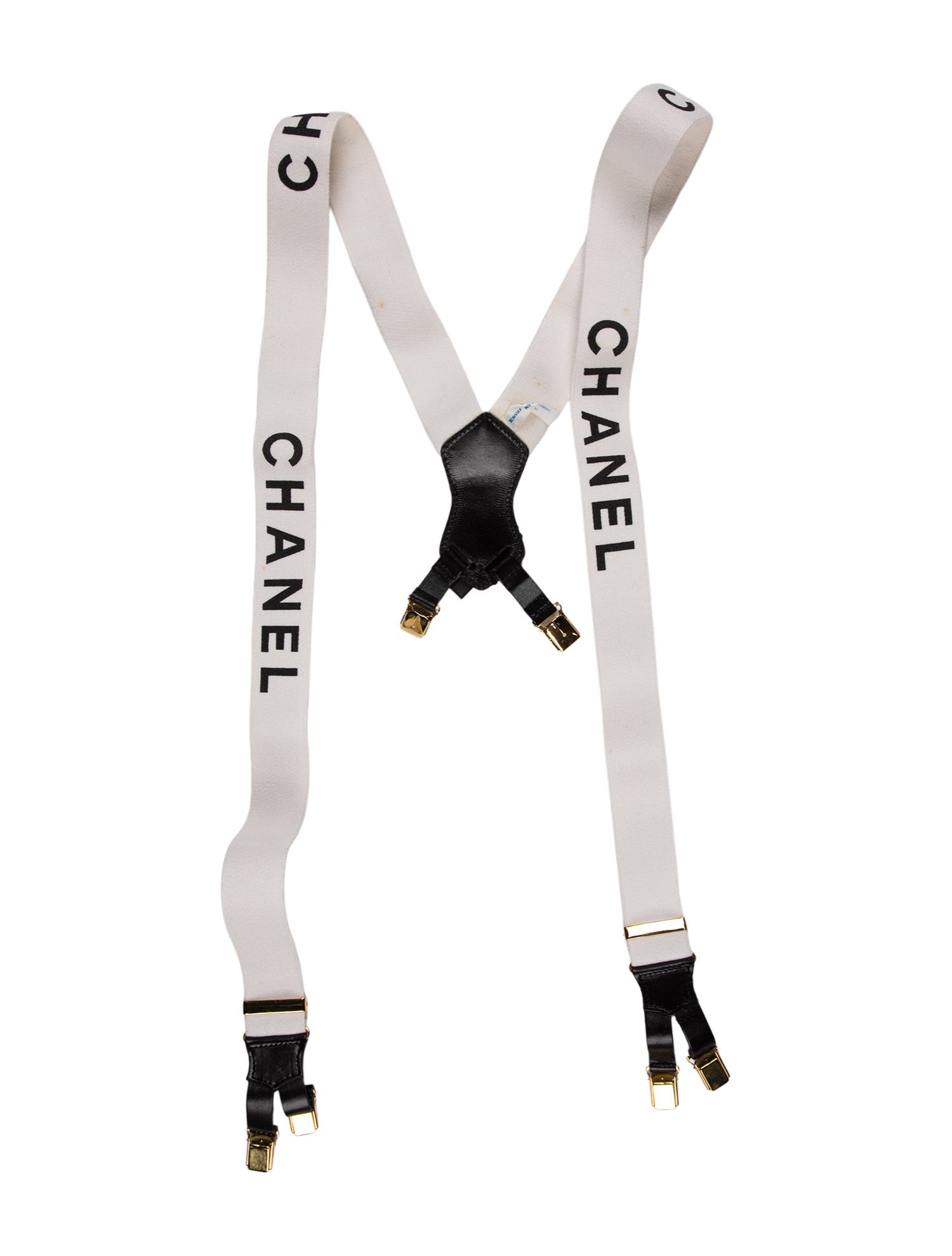 Chanel Vintage Logo Suspenders