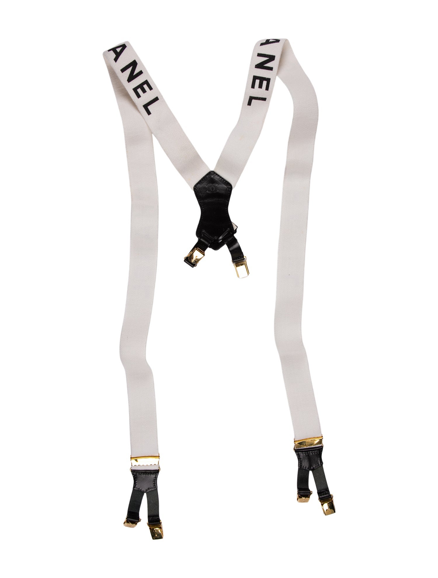 Chanel Vintage Logo Suspenders