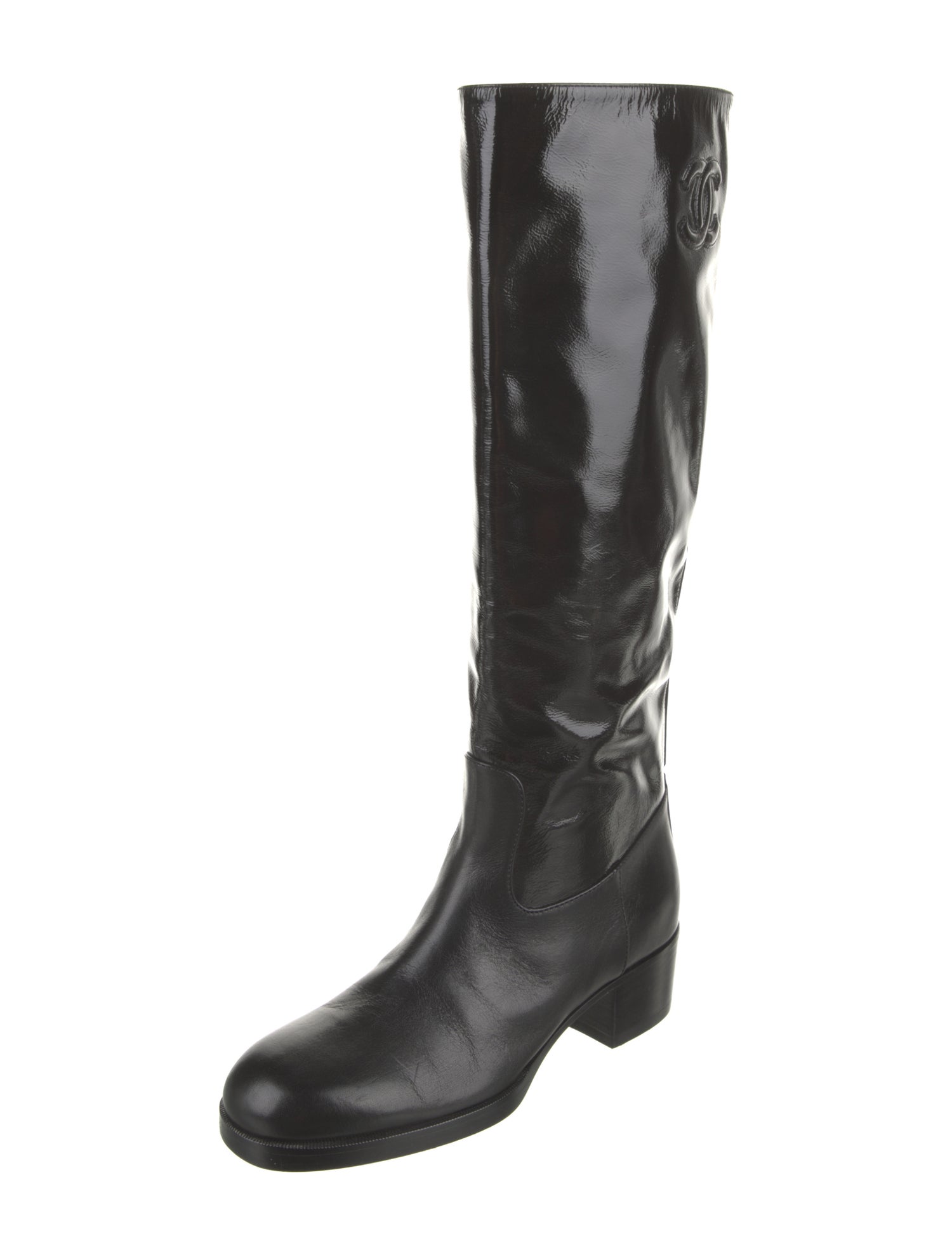 Chanel 2021 Interlocking CC Logo Riding Boots